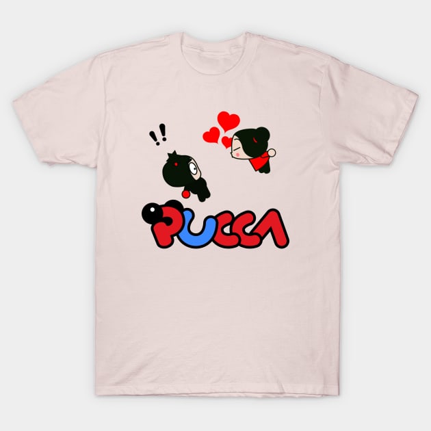 Pucca in love with Garu T-Shirt by Celestial Crafts